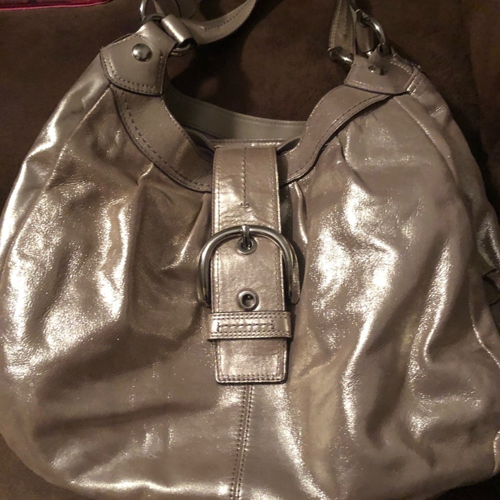 Coach metallic purse like new